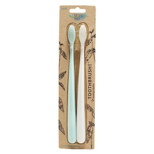 Tandbørste Bio 2 pk. Mint/hvid 1 Tandbørste Bio 2 pk. Mint/hvid