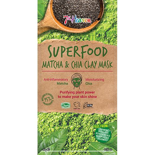 Ansigtmaske Superfood Matcha & Chia 7th Heaven 1 Ansigtmaske Superfood Matcha & Chia 7th Heaven