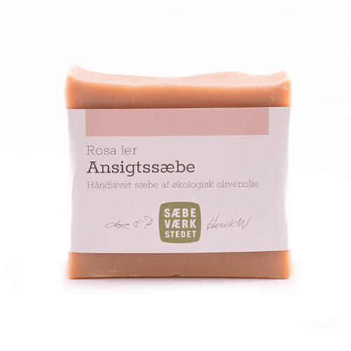 Ansigtssæbe m. rosa ler 1 Ansigtssæbe m. rosa ler
