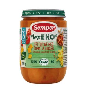 Babymos Ø fettucine tomat & linser fra 8 mdr.