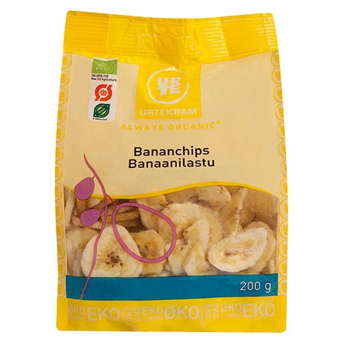 Bananchips sprød snack Ø 1 Bananchips sprød snack Ø