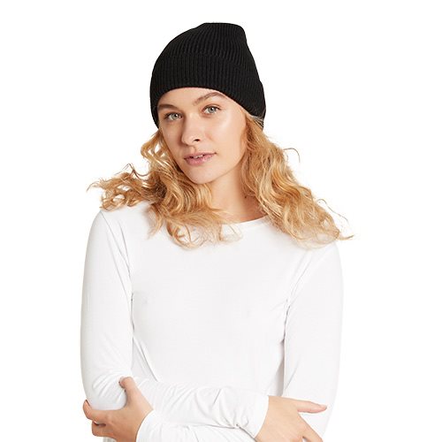 Beanie hue Ribbed Knit sort one-size 1 Beanie hue Ribbed Knit sort one-size