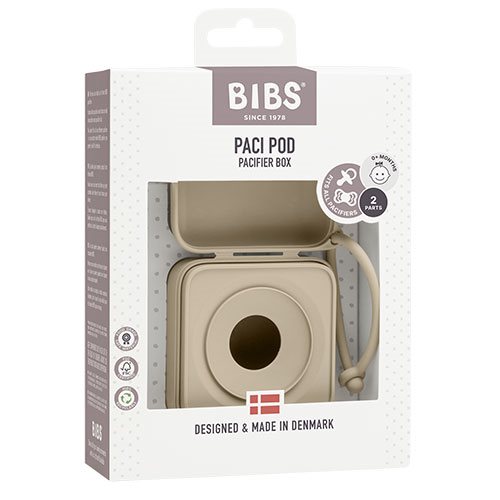 BIBS Pacifier Box Vanilla 1 BIBS Pacifier Box Vanilla
