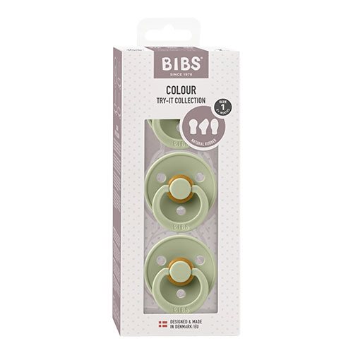 BIBS Try-it Colour Size 1 Sage 3 PACK 1 BIBS Try-it Colour Size 1 Sage 3 PACK