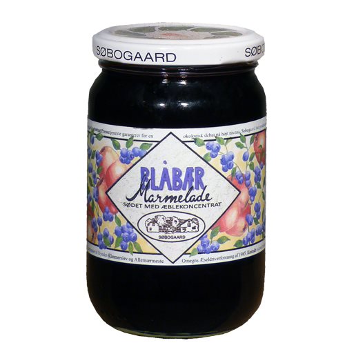 Blåbærmarmelade sødet m æble Ø 1 Blåbærmarmelade sødet m æble Ø