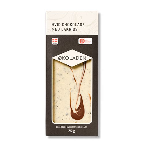 Chokolade hvid lakrids Ø 1 Chokolade hvid lakrids Ø