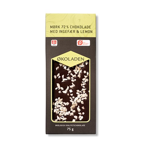 Chokolade mørk ingefær/lemon Ø 1 Chokolade mørk ingefær/lemon Ø