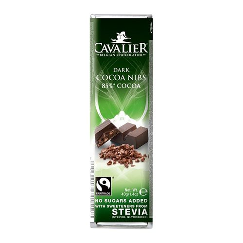 Chokoladebar Dark Cocoa nibs 85% Cavalier 1 Chokoladebar Dark Cocoa nibs 85% Cavalier
