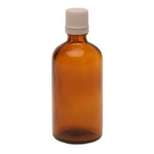 Flaske m. låg og dråbetæller (100 ml)
