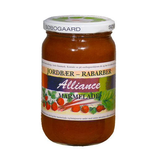 Jordbær/rabarber marmelade Ø 1 Jordbær/rabarber marmelade Ø