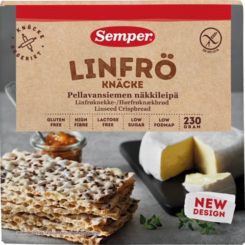 Knækbrød hørfrø glutenfri 1 Knækbrød hørfrø glutenfri