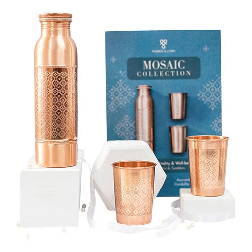 Kobber gavesæt Mosaic (1x900ml+2x300ml) 1 Kobber gavesæt Mosaic (1x900ml+2x300ml)
