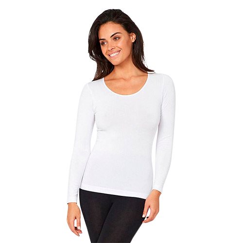 Long Sleeve Top hvid str. L 1 Long Sleeve Top hvid str. L