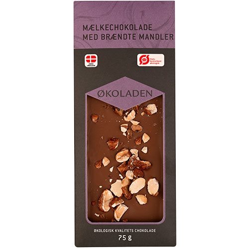 Mælkechokolade m. brændte mandler Ø 1 Mælkechokolade m. brændte mandler Ø