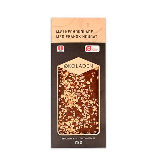 Mælkechokolade m. Fransk Nougat Ø 1 Mælkechokolade m. Fransk Nougat Ø