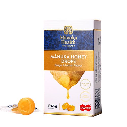 Manuka honning drops Ginger & Lemon 1 Manuka honning drops Ginger & Lemon