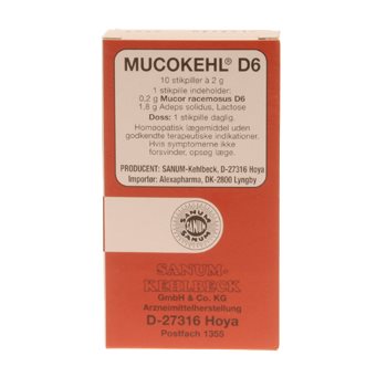 Mucokehl stikpiller 10 stk 1 Mucokehl stikpiller 10 stk