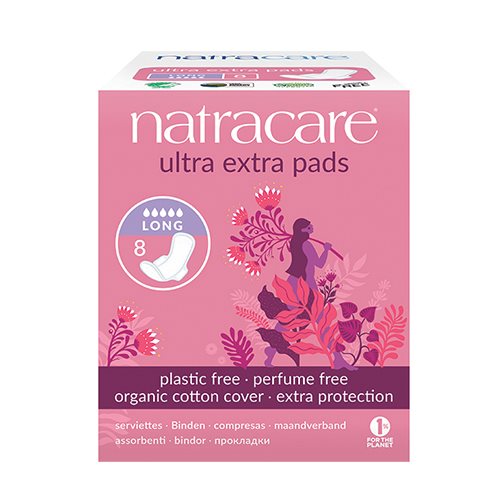 Natracare bind 8 stk LONG ultra extra m. vinger 1 Natracare bind 8 stk LONG ultra extra m. vinger