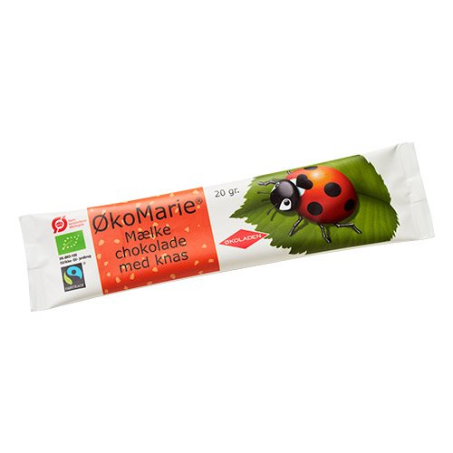 ØkoMarie Mælkechokolade Knas Ø 1 ØkoMarie Mælkechokolade Knas Ø