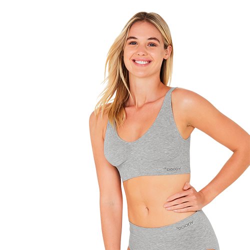 Padded Shaper Crop Bra lysegrå str. M 1 Padded Shaper Crop Bra lysegrå str. M