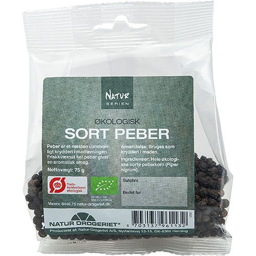 Peber sort hel Ø 1 Peber sort hel Ø