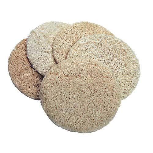 Peeling pads luffa 5 stk 1 Peeling pads luffa 5 stk