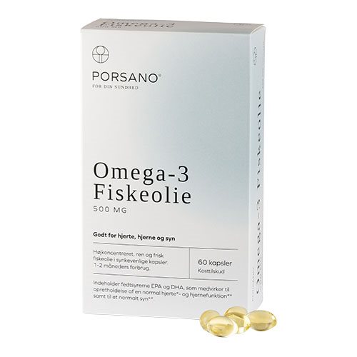 Porsano Omega-3 Fiskeolie 1 Porsano Omega-3 Fiskeolie