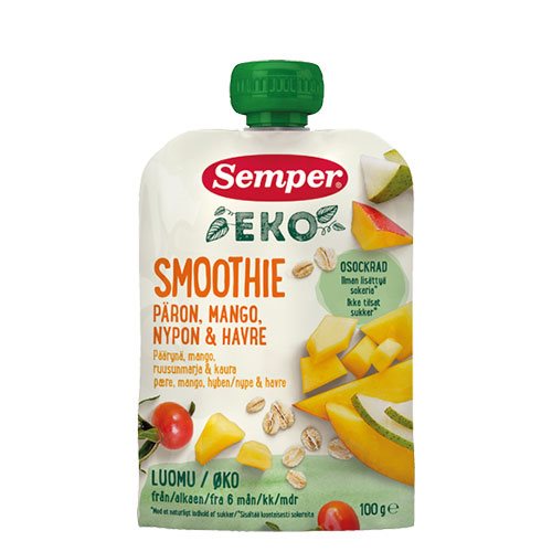 Smoothie Pære/mang/hyb/havre 6M Ø 1 Smoothie Pære/mang/hyb/havre 6M Ø