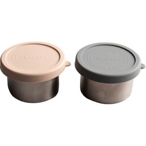 Snack container Dark Grey/Cream Beige