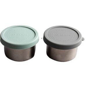 Snack container Dark Grey/Mint Green