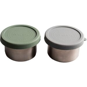Snack container Dark Grey/Tropical Green