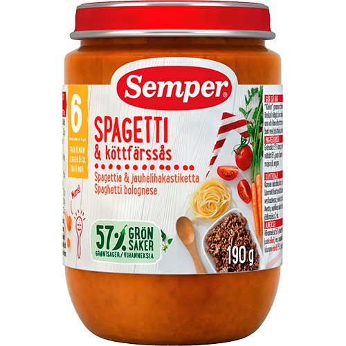 Spaghetti Bolognese fra 6 mdr. 1 Spaghetti Bolognese fra 6 mdr.