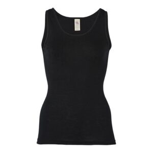 Top, uld/silke, Black, str. 42/44