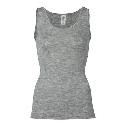 Top, uld/silke, Light grey, str. 42/44 1 Top, uld/silke, Light grey, str. 42/44