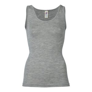 Top, uld/silke, Light grey, str. 46/48