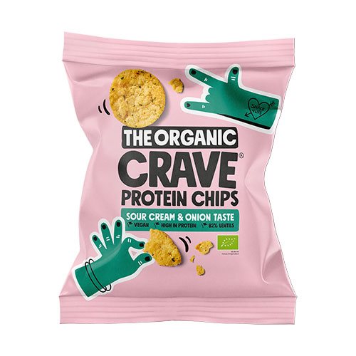 Veganske protein chips m. Sour cream and onion Ø 1 Veganske protein chips m. Sour cream and onion Ø