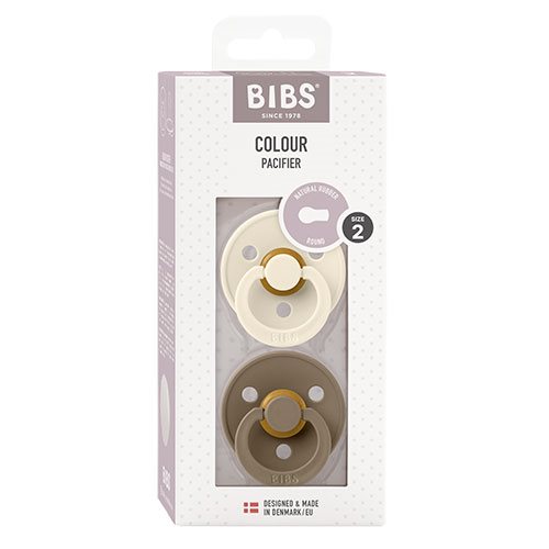 BIBS Colour Latex Size 2 Ivory/Dark Oak 2 PACK 1 BIBS Colour Latex Size 2 Ivory/Dark Oak 2 PACK