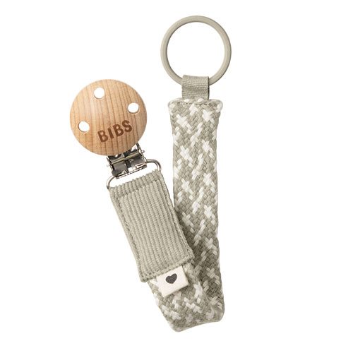 BIBS Pacifier Clip Braided Sand/Ivory 1 BIBS Pacifier Clip Braided Sand/Ivory