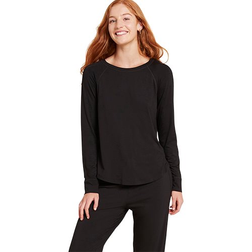 Goodnight Raglan Sleep Top Black M 1 Goodnight Raglan Sleep Top Black M