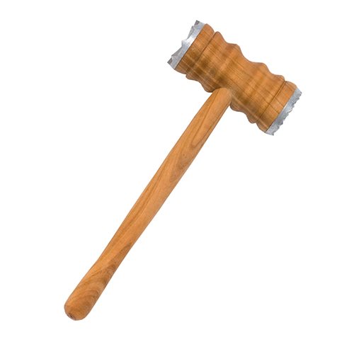 Kødhammer m. 2x metal i kirsebærtræ 28 cm 1 Kødhammer m. 2x metal i kirsebærtræ 28 cm