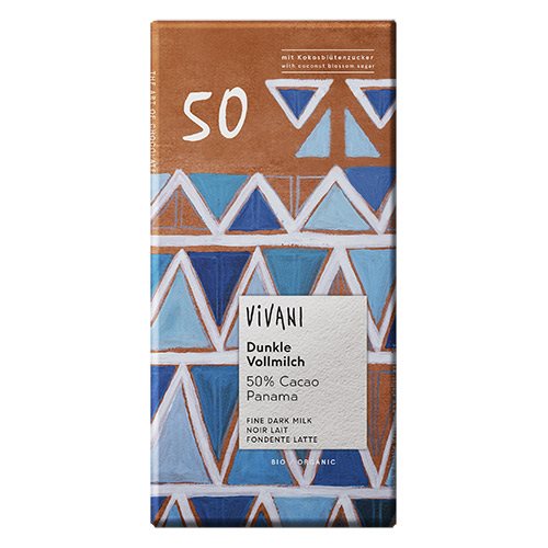 Vivani Chokolade 50% Ø mælk, 1 Vivani Chokolade 50% Ø mælk,