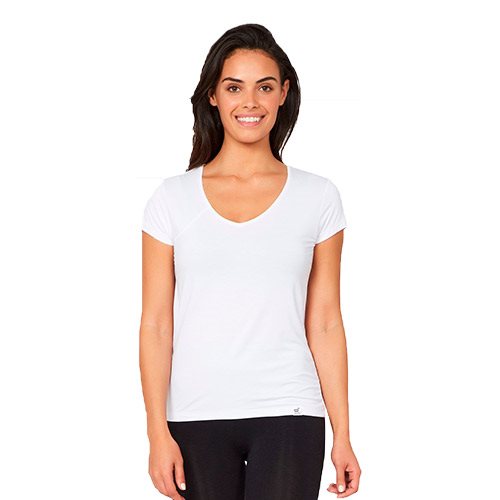 Women's V-Neck T-Shirt hvid str. XL 1 Women's V-Neck T-Shirt hvid str. XL